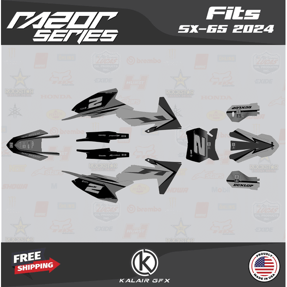 Kalair GFX Graphics Kit for Ktm SX65 65SX (2024) Razor Series