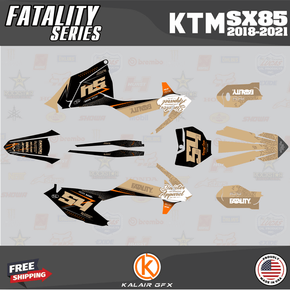 Kalair GFX Graphics Kit for Ktm SX85 (2018-2023) Fatality Series