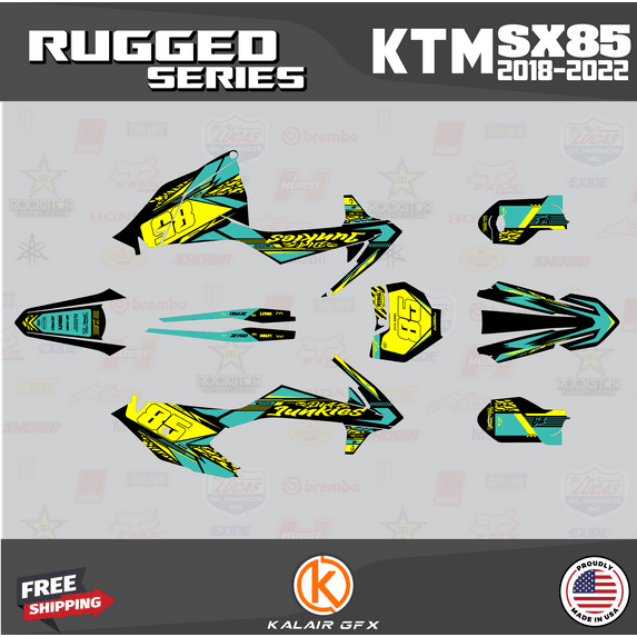 Kalair GFX Graphics Kit for Ktm SX85 (2018-2023) Rugged Series