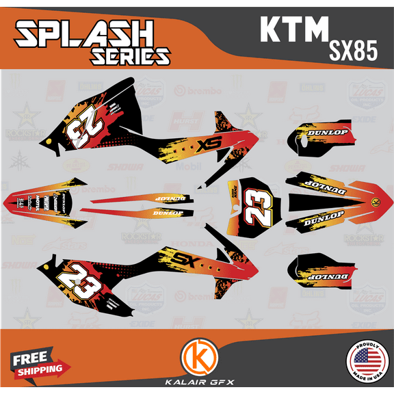 Kalair GFX Graphics Kit for Ktm SX85 (2018-2023) Splash Series