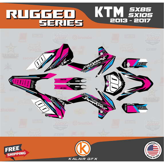 Kalair GFX Graphics Kit for Ktm SX85 SX105 (2013-2014) Rugged Series