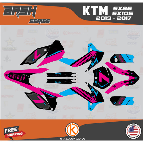 Kalair GFX Graphics Kit for Ktm SX85 SX105 (2013-2017) Bash Series