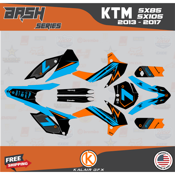 Kalair GFX Graphics Kit for Ktm SX85 SX105 (2013-2017) Bash Series