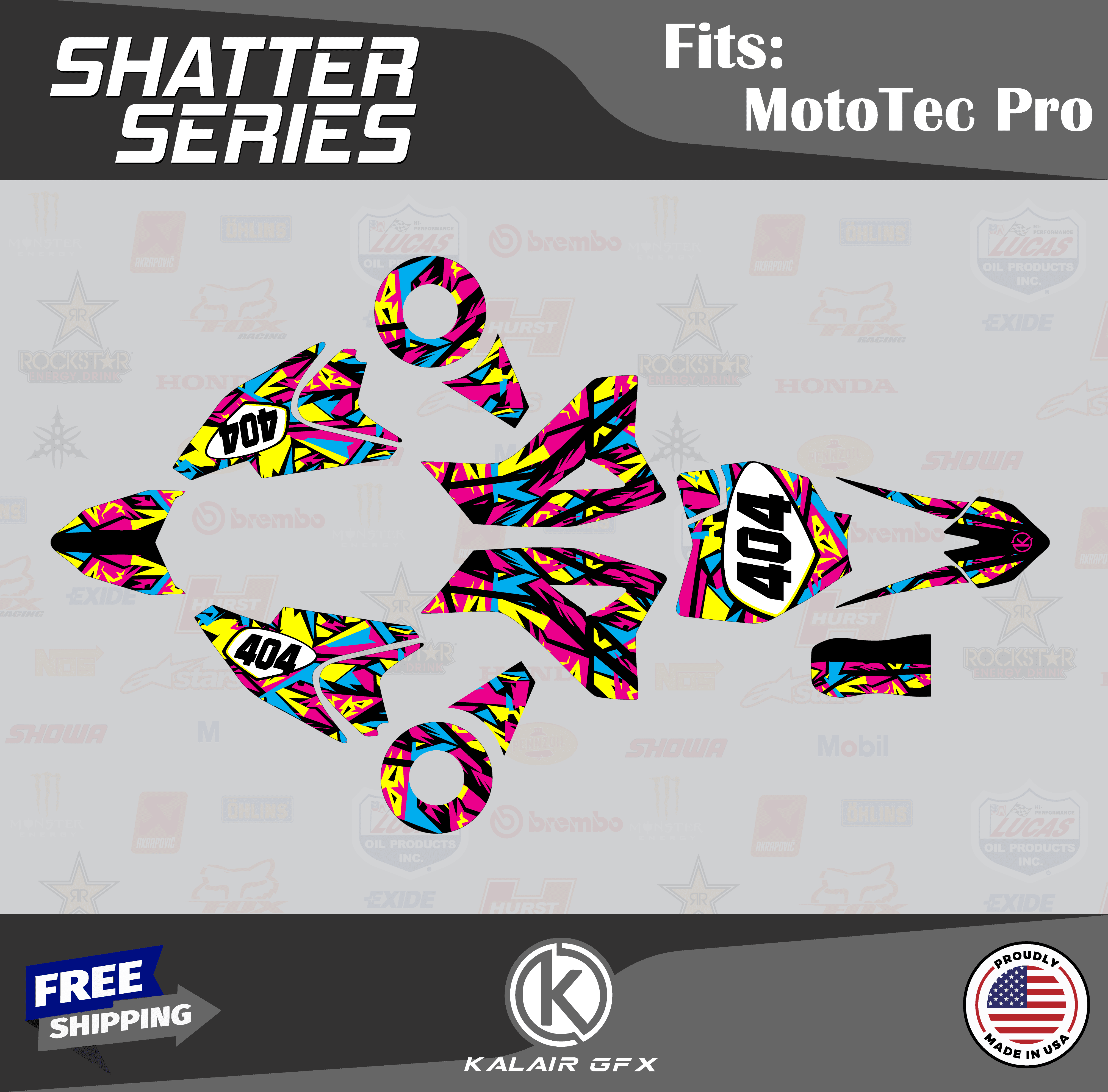 Kalair GFX Graphics Kit for Mototec 36V PRO (All Years) Shatter Series ...
