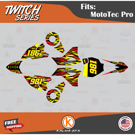 Kalair GFX Graphics Kit for Mototec 36V PRO (All Years) Twitch Series