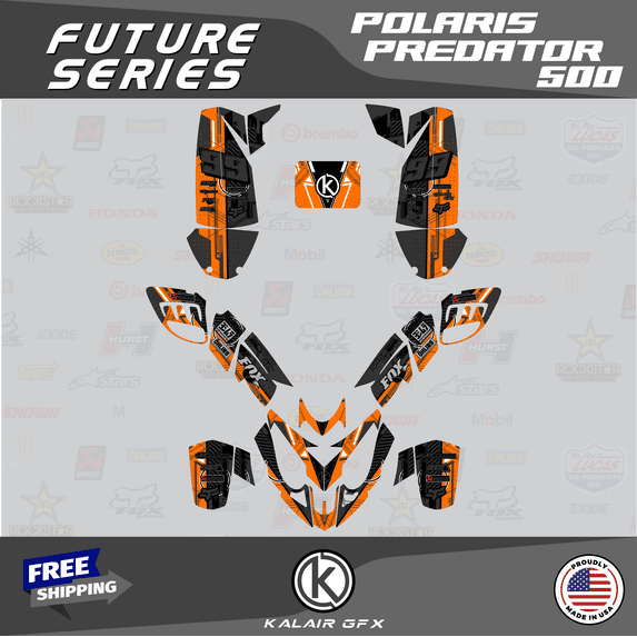 Kalair GFX Graphics Kit for Polaris ATV PREDATOR 500 (2002-2011) Future Series