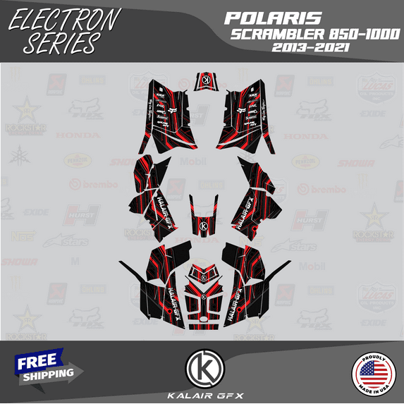 Kalair GFX Graphics Kit for Polaris ATV Scrambler 850, Scrambler 1000 (2013-2021) Electron Series