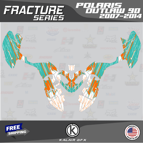Kalair GFX Graphics Kit for Polaris OUTLAW90 (2007-2014) Fracture Series