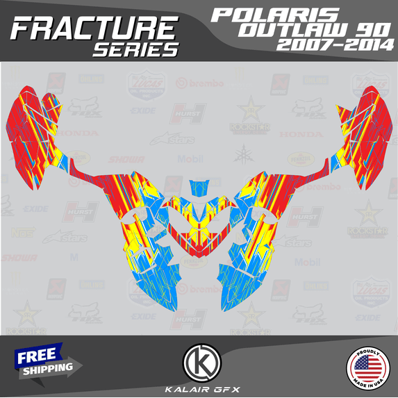 Kalair GFX Graphics Kit for Polaris OUTLAW90 (2007-2014) Fracture Series