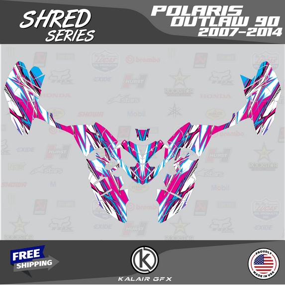 Kalair GFX Graphics Kit for Polaris OUTLAW90 (2007-2014) Shred Series