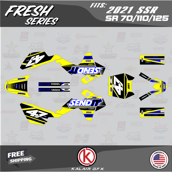 Kalair GFX Graphics Kit for SSR SR70, SR110 and SR125 (2021) Fresh Series