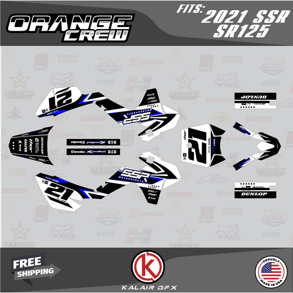 Kalair GFX Graphics Kit for SSR SR70, SR110 and SR125 (2021) Og-crew Series
