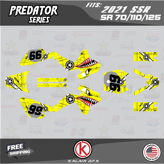 Kalair GFX Graphics Kit for SSR SR70, SR110 and SR125 (2021) Predator Series