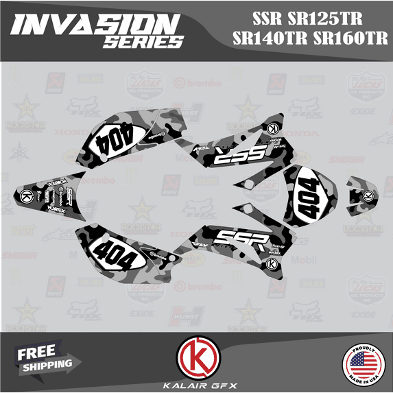 Kalair GFX Graphics Kit for Ssr SR160TR (2021) Invasion Series
