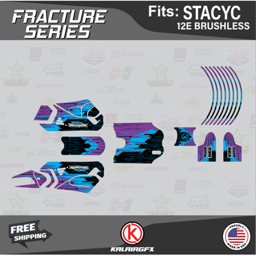 Checkered Series Graphics Kit For STACYC Electric Balance Bike – 12e & 16e Models