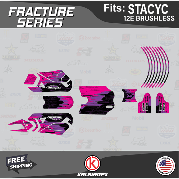 Kalair GFX Graphics Kit for Stacyc 12E BRUSHLESS (All Years) Fracture Series