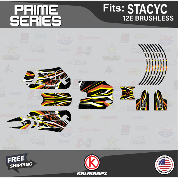 Kalair GFX Graphics Kit for Stacyc 12E BRUSHLESS (All Years) Prime Series