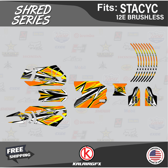 Kalair GFX Graphics Kit for Stacyc 12E BRUSHLESS (All Years) Shred Series