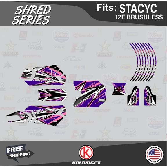 Kalair GFX Graphics Kit for Stacyc 12E BRUSHLESS (All Years) Shred Series