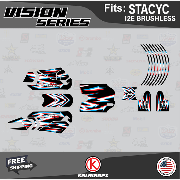 Kalair GFX Graphics Kit for Stacyc 12E BRUSHLESS (All Years) Vision Series