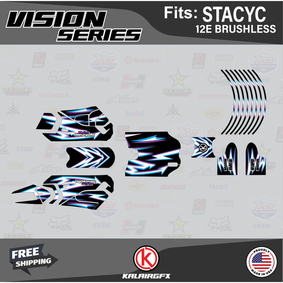 Kalair GFX Graphics Kit for Stacyc 12E BRUSHLESS (All Years) Vision Series
