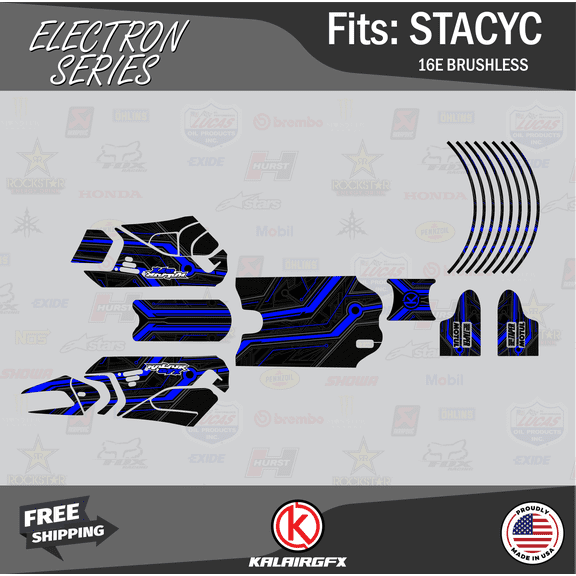 Kalair GFX Graphics Kit for Stacyc 16E BRUSHLESS (All Years) Electron Series