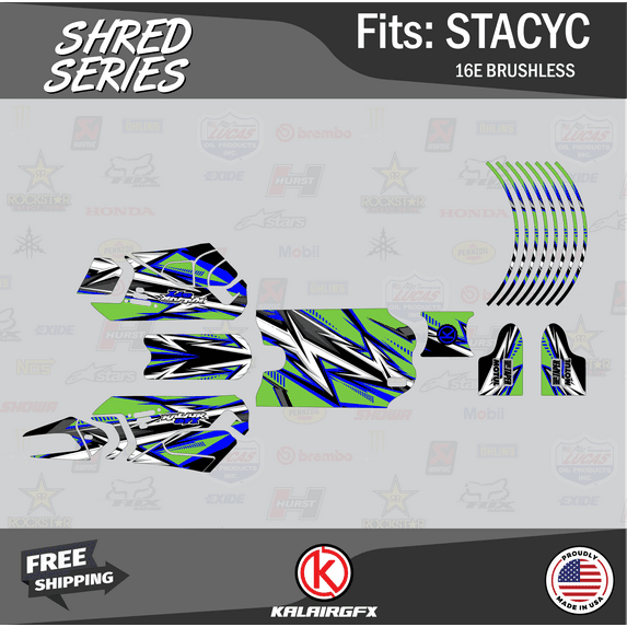 Kalair GFX Graphics Kit for Stacyc 16E BRUSHLESS (All Years) Shred Series