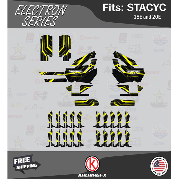 Kalair GFX Graphics Kit for Stacyc 18E 20E Electric Bike (All Years) Electron Series