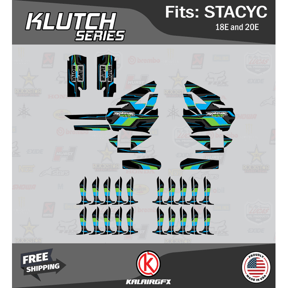 Kalair GFX Graphics Kit for Stacyc 18E 20E Electric Bike (All Years) Klutch Series