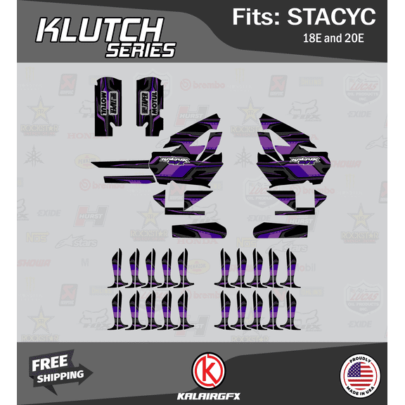 Kalair GFX Graphics Kit for Stacyc 18E 20E Electric Bike (All Years) Klutch Series