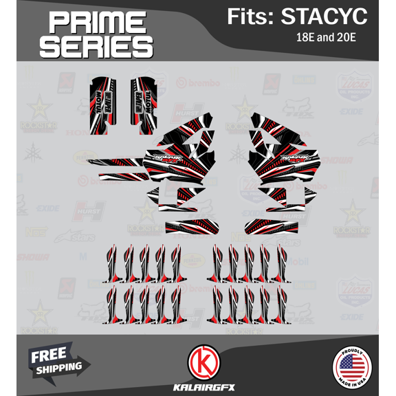Kalair GFX Graphics Kit for Stacyc 18E 20E Electric Bike (All Years) Prime Series