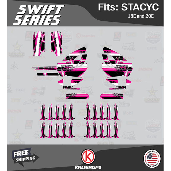 Kalair GFX Graphics Kit for Stacyc 18E 20E Electric Bike (All Years) Swift Series