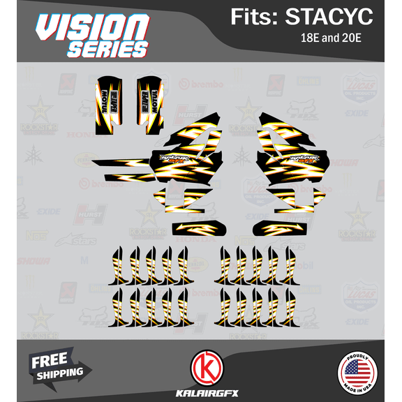 Kalair GFX Graphics Kit for Stacyc 18E 20E Electric Bike (All Years) Vision Series