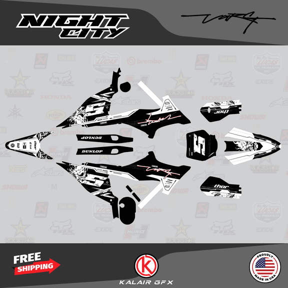Kalair GFX Graphics Kit for Stark Future-Varg Electric Dirt Bike (All Years) Nightcity Series
