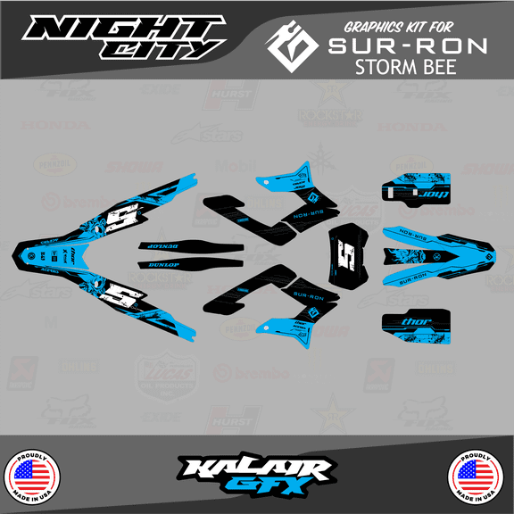 Kalair GFX Graphics Kit for Surron STORM BEE (All Years) Nightcity Series