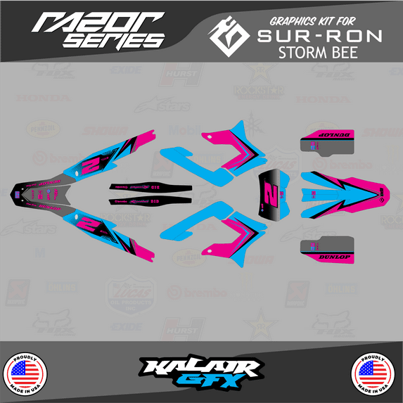 Kalair GFX Graphics Kit for Surron STORM BEE (All Years) Razor Series