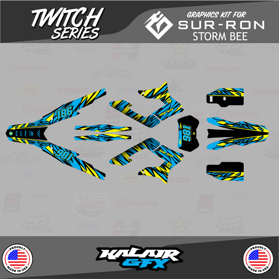 Kalair GFX Graphics Kit for Surron STORM BEE (All Years) Twitch Series