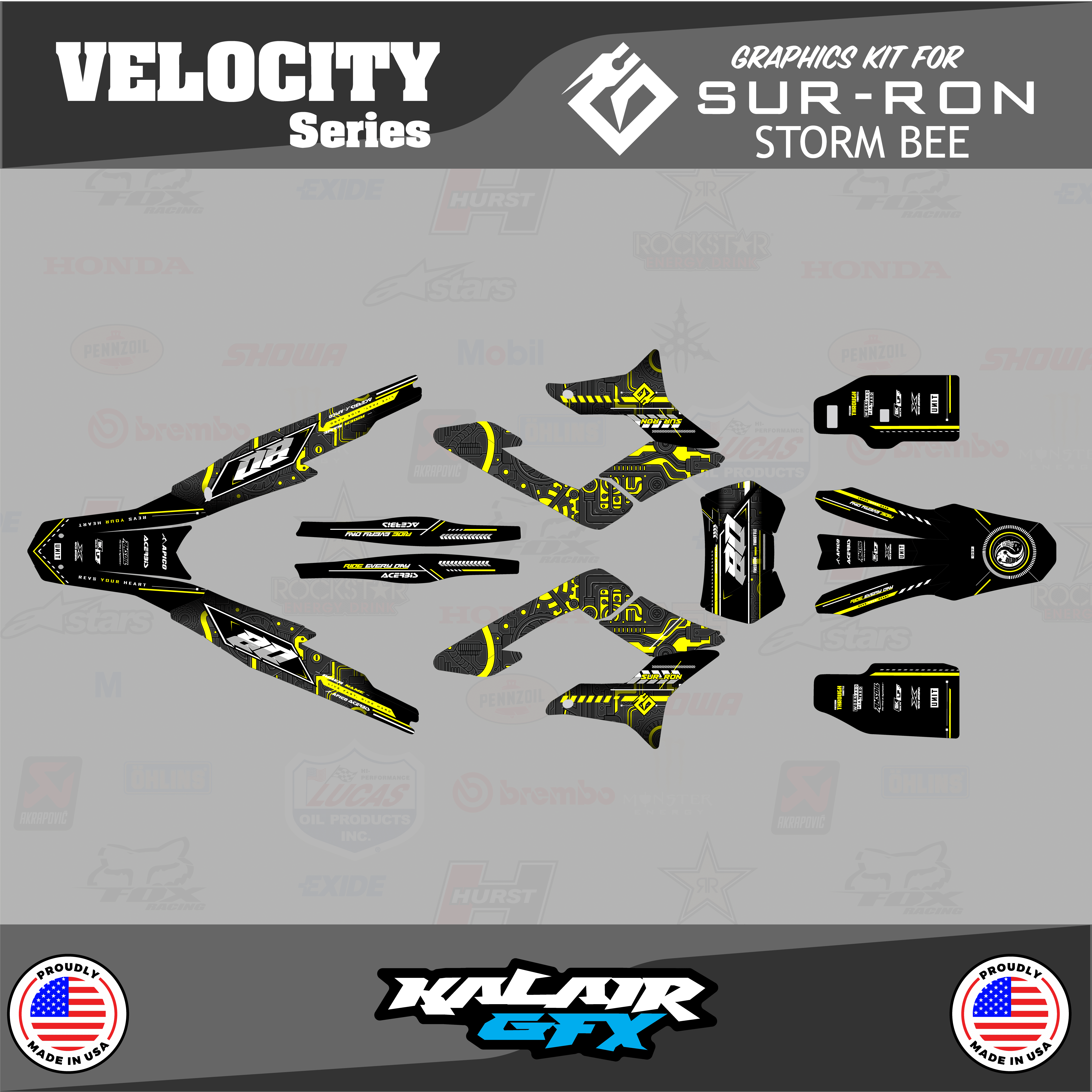 Kalair GFX Graphics Kit for Surron STORM BEE (All Years) Velocity ...