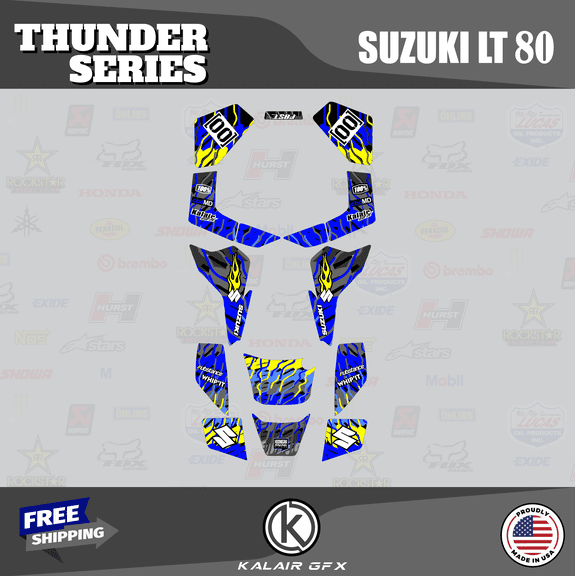 Kalair GFX Graphics Kit for Suzuki ATV LT80 (All Years) Thunder Series