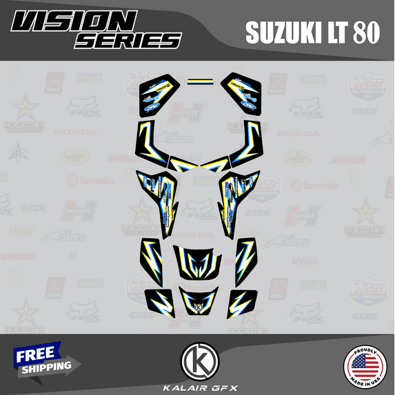 Kalair GFX Graphics Kit for Suzuki ATV LT80 LTZ80 (All Years) Vision Series