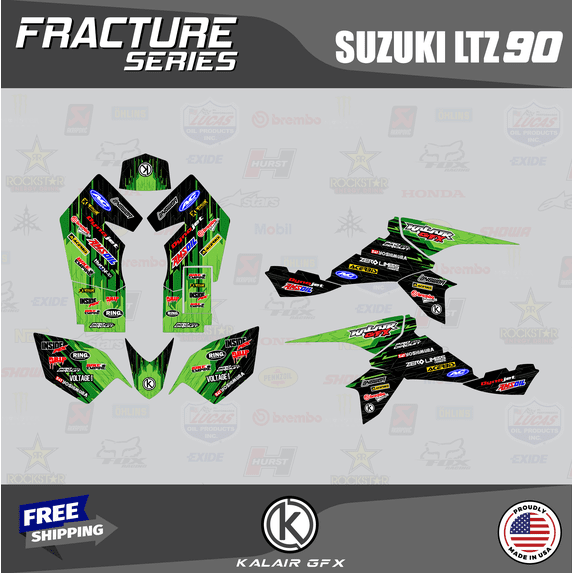Kalair GFX Graphics Kit for Suzuki ATV LTZ 90 (All Years) Fracture Series