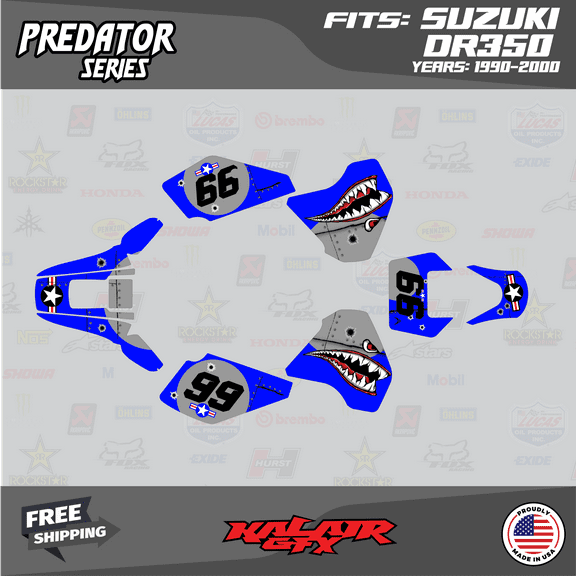 Kalair GFX Graphics Kit for Suzuki DR350 (1990-2000) Predator Series