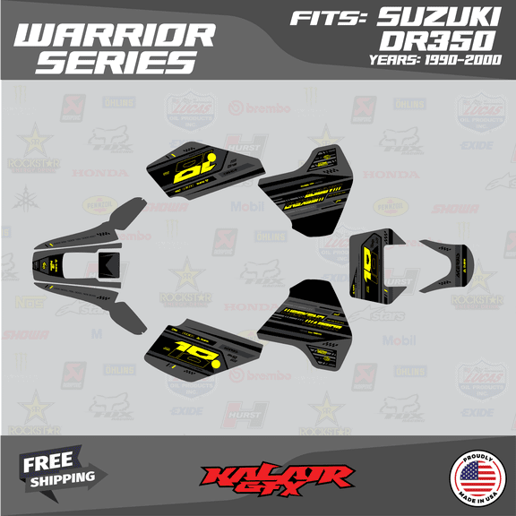 Kalair GFX Graphics Kit for Suzuki DR350 (1990-2000) Warrior Series