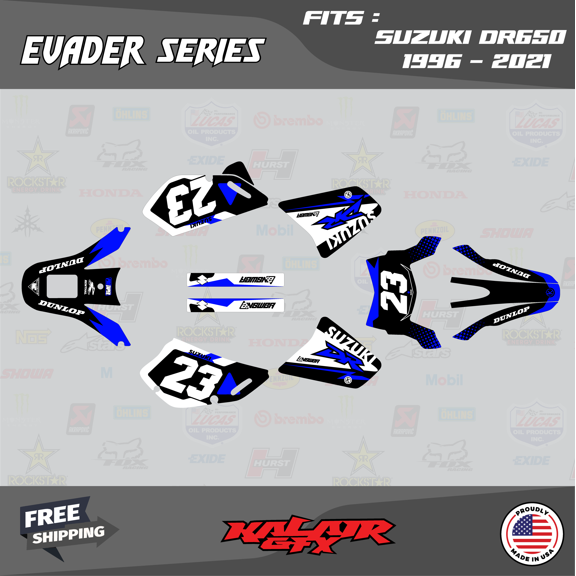 Kalair GFX Graphics Kit for Suzuki DR650 (1996-2021) Evader Series
