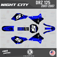 thumbnail image 1 of Kalair GFX Graphics Kit for Suzuki DRZ125 (2001-2007) Night-city Series, 1 of 5