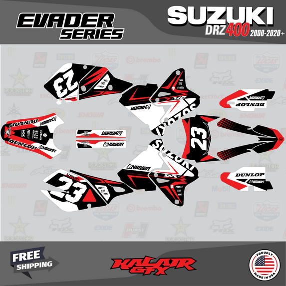 Kalair GFX Graphics Kit for Suzuki DRZ400SM (2001-2023) Evader Series