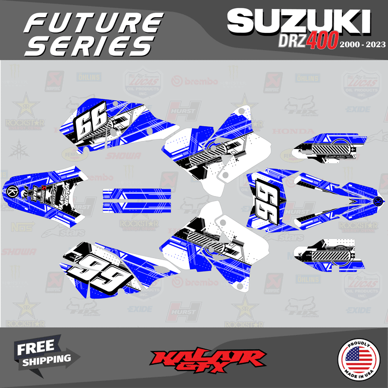 Graphics Kit for Suzuki RM85 (2001-2023) UFO RESTYLE FH-Blue Graphics Kit for Suzuki RM85 (2001-2023) UFO RESTYLE FH-Blue