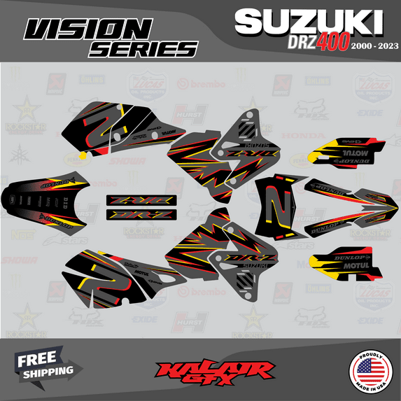 Kalair GFX Graphics Kit for Suzuki DRZ400SM (2001-2023) Vision Series