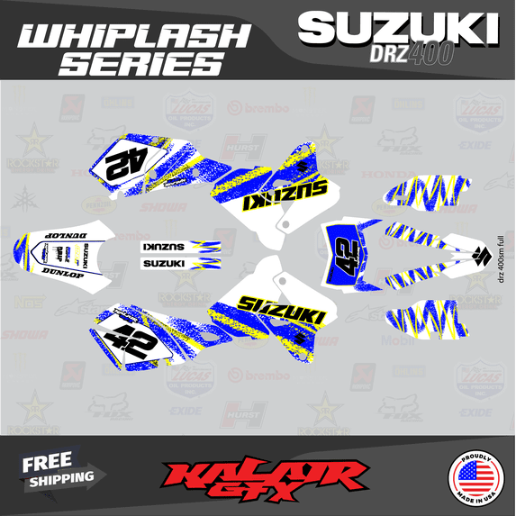 Kalair GFX Graphics Kit for Suzuki DRZ400SM (2001-2023) Whiplash Series