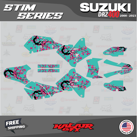 Kalair GFX Graphics Kit for Suzuki DRZ400SM (All Years) Stim Series